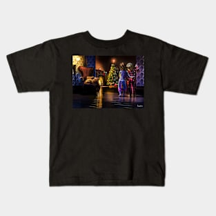 Checking For Santa's Arrival Kids T-Shirt